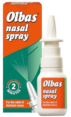 Olbas Nasal Spray - Fast Acting Relief - Soothing Decongrestant For Blocked Noses - 20ml