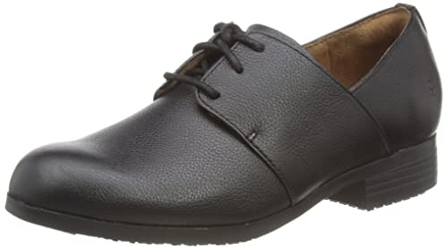 Shoes for Crews Madison III Women – Stylish Casual lace-up Shoe, Secure fit, Slip-Resistant, Water Repellent Leather, OB E SRC – for Women Black