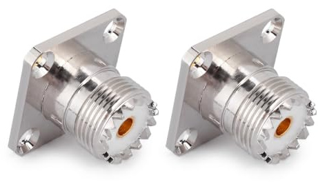 Topiky 2 STÜCKE UHF Buchse SO239 Jack 4 Loch Buchse Panel Chassis Mount RF Koaxial Adapter Koax-anschluss