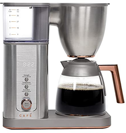 Café Cafetera de goteo especial | Jarra de vidrio de 10 tazas | Tecnología de voz a preparación habilitada para WiFi | Esenciales de cocina para el hogar inteligente | Certificado SCA, preparación de