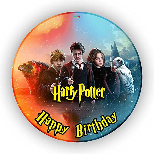Harry Potter Tortendeko - Essbare Tortenaufleger für Geburtstagskuchen - Rund 20 cm - Cake Decoration