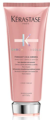 Kérastase Chroma Absolu, Acondicionador Reparador, Para Pelo Teñido Sensibilizado y/o Dañado Fino o Medio, Fondant Cica Chroma, 200 ml