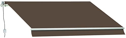 Tenda da sole motorizzata L.300xH.200cm, in poliestere 280 gr/m² marrone Fredi