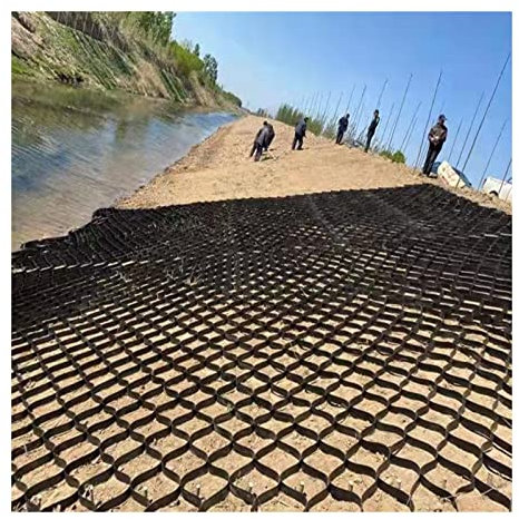 QWEASDF 5 cm/2 in HDPE-Geo-Gitter, Geo-Raster für Stützmauern, Kies-Stabilisator-Gitter, Skalierbares Geo Grid, für Steile Auffahrt, Straßenreparatur, Schlammlawine,5 * 10m(16.4 * 32.81ft)