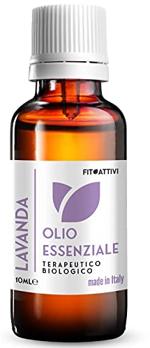 Huile essentielle de lavande pour diffuseurs, huiles essentielles 10 ml pures pour l'aromathérapie, les cheveux, l'alimentation et le massage BIO 100% naturel et made in Italy - FITOATTIVI