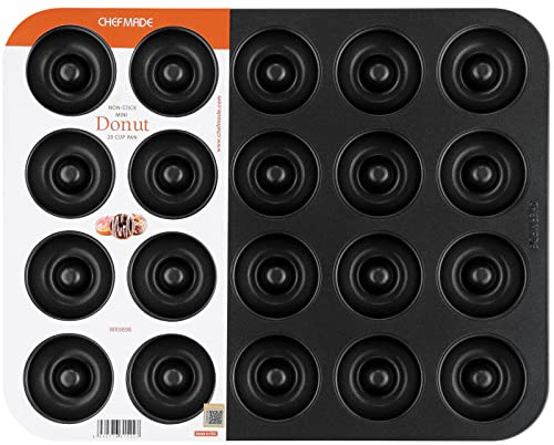CHEFMADE Donut Pan, Nonstick 20 Cavity Mini Ring Doughnut Baking Pan