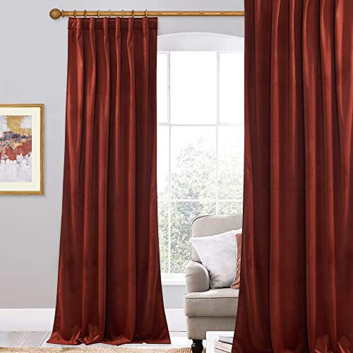 StangH Tende in velluto color ruggine per camera da letto, super morbide e spesse, tende oscuranti per la privacy, tende per porta scorrevole, per camera da letto/sala da pranzo, 132 x 274 cm, 1