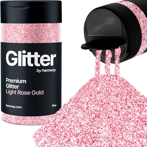 Hemway Or Rose Clair Paillettes Fine 130g/4.6oz Poudre Résine Métallique Artisanat Paillettes Paillettes Paillettes Pour Gobelets Epoxy, Cheveux Visage Corps Oeil Nail Art Festival