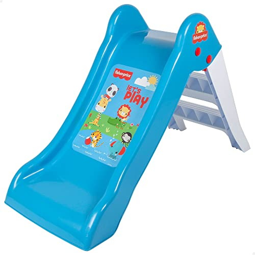 COLORBABY 77429, Fisher-Price tobogán Infantil para Exterior, Patio o terraza, Toboganes Infantiles, Parque Infantil Exterior, tobogán Plegable para niños y niñas