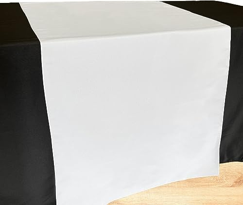 GET SNAPPIN Large Table Banner, White 100% Polyester Sublimation Blank, Screen Print Blank, Vendor Booth, Table Decor, Party Decor (3' x 6', 1)
