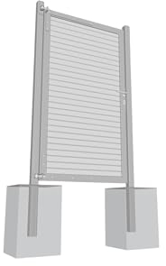 Gartenwelt Riegelsberger Universal Alu-Torrahmen Silber mit Alu Rhombusprofil Silber Zubehör für Gartenzaun Zaun Rhombuszaun Sichtschutzzaun Garten Terrasse