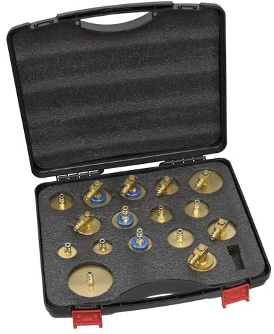 RepTools Adapter Set für Bremsenentlüftungsgerät 16-teilig Koffer | für die gängigsten europäischen, amerikanischen und asiatischen Fahrzeuge