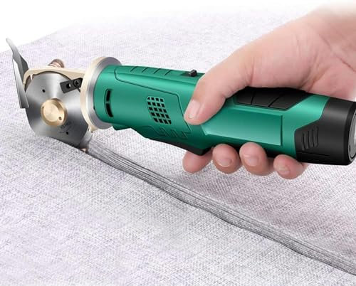 Cutter De Tissu Rotatif Électrique, Ciseaux Sans Fil, Avec Une Batterie Au Lithium 4000mAh, Fonction D'accroche Automatique, Épaisseur De Coupe ≤3,3 Cm, Pour Le Tissu, Le Papier, Le Tapis, Le Cuir