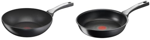 Tefal Unlimited On, Premium Cookware, 28 cm Wok Pan, UK's Longest Lasting Non-Stick, Frying Pan & Unlimited On, Premium Cookware, 28 cm Frying Pan, UK's Longest Lasting Non-Stick