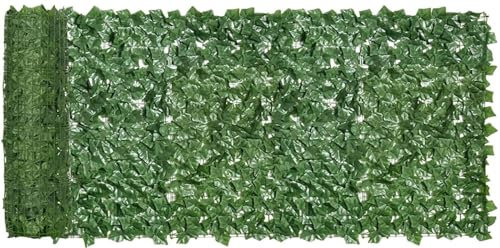 Sichtschutz Balkon Seitenwand Künstliche Efeu Garten Sichtschutz Privacy Screen 1x1m 1x5m 1x10m Kunstpflanzen Efeu Roll Seitenmarkise Ohne Bohren Für Balkon Gartenhecken Dekoration(Size:1x5m)