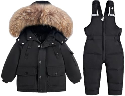 Baby vinteroverall barn, skiddräkter, dunjacka 2 stycken vinterkläder set flickor pojkar vinterjacka skidbyxor snöbyxor