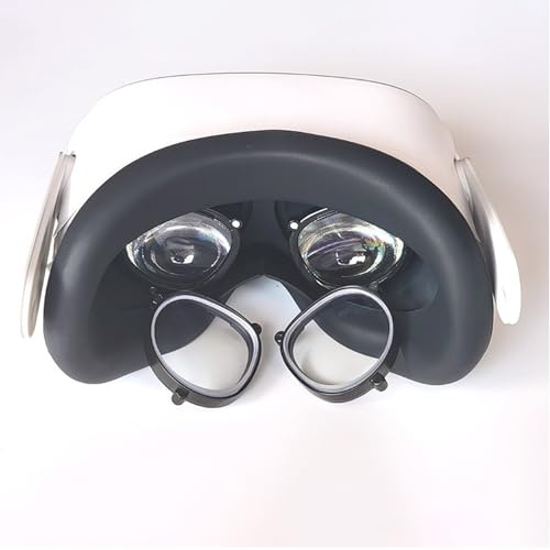 Growalleter VR Objektivschutzrahmen für MetaQuest 3s/2 Zubehör, magnetischer Augenbrillen-Abstandshalter für Quest3s Objektiven (für MetaQuest 3s/2 - Mit Anti-Blaulicht-Gläsern)