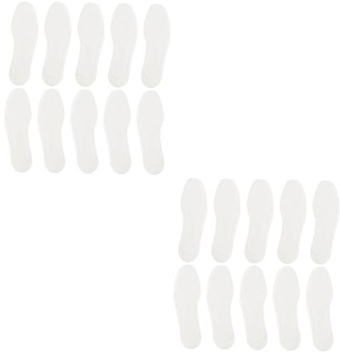 FOMIYES 10 Paar Baumwoll-einlegesohlen Für Männer Slipeinlagen Aus Stoff Brut Deo Für Männer Herren Deo Barfuß Einlegesohlen Laufeinlagen Für Damen Laufeinlagen Für Weiß