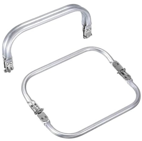 XPEX 2 Pièces Cadre De Sac À Main En Aluminium,Poignée Sac Cadre,Fermoir Porte Monnaie Couture,Kit Bricolage Tubulaire Interne De Forme Carrée M Diy Accessoire Pour Sac Au Crochet(200*90*20Mm) (200)