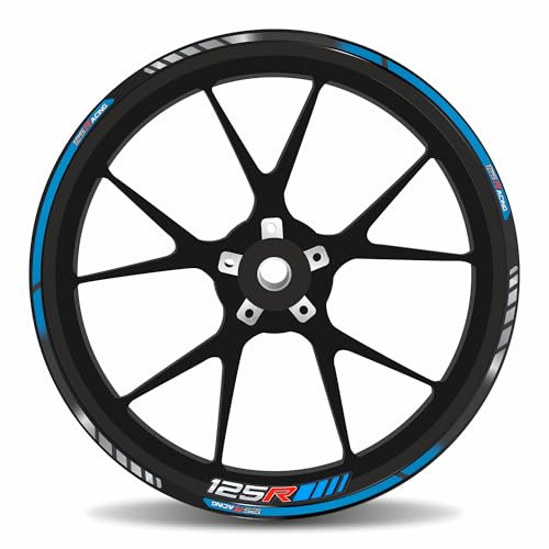 Felgenrand Aufkleber Felgenrandaufkleber Felgenbett Dekor blau kompatibel mit Honda CB125R X710162VA