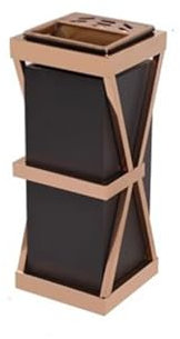 Papelera para Exteriores Papelera de Hotel con cenicero Vestíbulo Pasillo Vertical Cubo de Acero Inoxidable para extintor de Humo de Hotel Centro Comercial