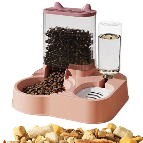 Katzenfutterstation und Wasserspender, automatischer Hundefutterautomat, Katzen-Wasserspender, Haustier-Futternapf, Futternapf für Hunde, Aufbewahrungsbehälter, Man