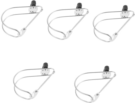 BESPORTBLE 5pcs Stainless Steel Yacht Horseshoe Lifebuoy Bracket Boat Lifebuoy Holder for Boat Supply