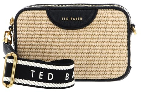 Ted Baker Baria Mini Webbing Faux Raffia Camera Bag Black