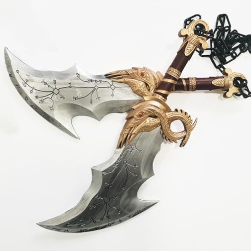 Zhongkaihua Kratos Cosplay Kratos Prop Blades of Chaos Cosplay Prop 45 cm, accesorio de juego de rol para adultos, para Halloween, anime, decoración de fiesta medieval