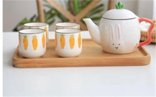 Ensembles De Tasses A Thé Théière Os Ménage, Ensemble Tasses, Thé Aux Fleurs, Au Lait, Service Café Dessin Animé Coréen, Animal, Lapin, Éléphant, Céramique(Type-C)