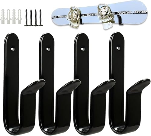 CATASTRBT Snowboard Wandhalterung Skateboard Halterung Horizontal Ski Wandhalterung Longboard Skihalterung Wand mit Schraube für Räume, Haus, Garagen