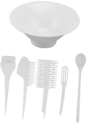 STOBAZA 6pcs Hair Coloring Kit Plastic Hair Dye Bowl Brush Comb for DIY Hairdressing Salon Use and Portable