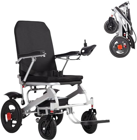 Fauteuil roulant électrique, cadre en aluminium léger, scooter motorisé 500 W pour personnes âgées, ultra léger 25,7 kg, idéal pour une utilisation en intérieur et en extérieur
