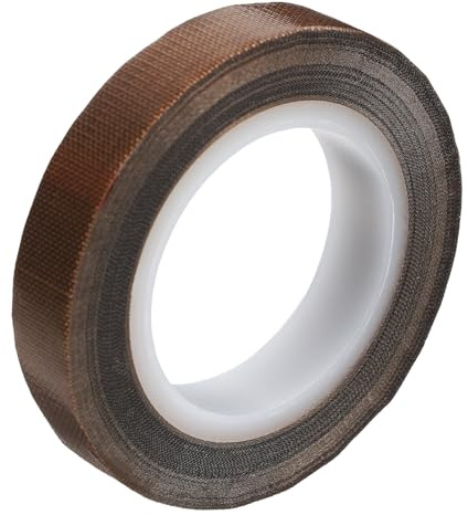 SECFOU Ptfe mit Hitzebeständig Antistatisch Klebeband und 10mm Breit Glasfaserverstärkung Wiederverwendbar für Vakuumiergeräte und Elektronische Anwendungen
