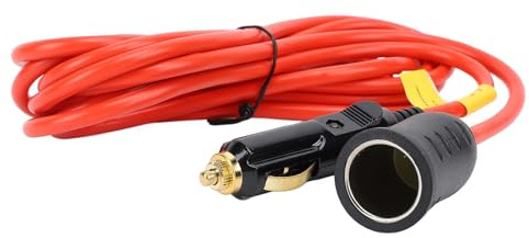 Bewinner 12V 24V Cigarette Lighter Extension Cord, 11.8FT 18AWG 15A Heavy Duty Male to Female DC Power Plug Connector for Tire Pump, Fridge, and Car Accessories