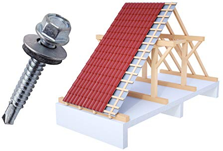 Trapezblech Schrauben Bohrschrauben Dach Fassadenschrauben 4,8x35mm 250 Stück - verzinkt