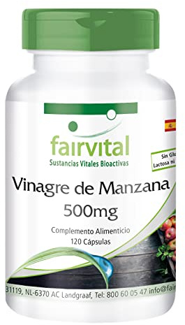 Fairvital | Apfelessig Kapseln - 120 Kapseln - 500mg Apfelessig pro Kapsel -VEGAN - HOCHDOSIERT