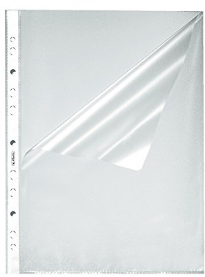 Herlitz 10840098 Prospekthülle A4, genarbt, Oben und seitlich offen (800 Stück)