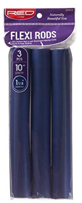 Red by Kiss Flexi Rods - Heatless Hair Curler for 90S Glamorous Bouncy Curls Beach Waves, No Slips, Sleep Styler (10 Length, 1 1/4 Diameter)