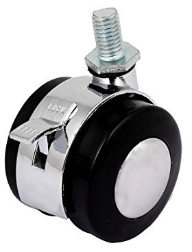Aexit Office Table Chair Alloy Swivel Twin Wheel Trolley Caster w Brake Black 1.6 Dia (ae2f8b16e10332dd3886fe33f4602205)