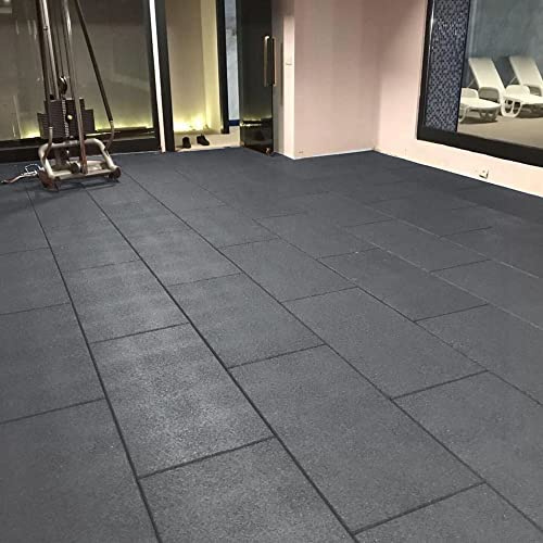 Flatline Cannons UK 1m x 50cm x 20mm Heavy Duty Large Rubber Gym Mat Commercial Free Weight Mat Flooring Garage Flooring