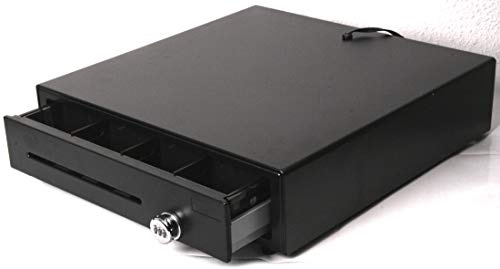 BLITZKASSE Kassenlade iQCash410ZS mit Zahlenschloss, RJ11/RJ12 410x415x100 mm, Schwarz, Geldlade Geldschublade Kassenschublade