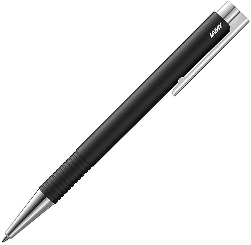 Lamy logo M+ black Kugelschreiber in Strichbreite M | Lamy Kugelschreiber in einem eleganten & robusten Gehäuse aus Kunststoff – inkl. Großraummine LAMY M 16 in schwarz