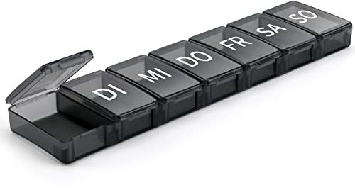 Opret Tablettenbox 7 Tage, Pillendose 7 Tage Tablettendose Tabletten Wochenbox Pillenbox 7 Tage Tabletten Organizer für Medikamente Aufzubewahren