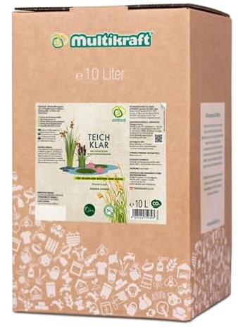 Multikraft Teich Klar - Hochwirksames biologisches Teichklärungsmittel für kristallklare Teiche & Gewässer - unterstützt das ökologische Gleichgewicht - Reduziert Algenwachstum, 10 Liter