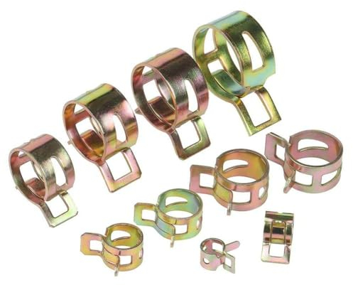 10 Stück Edelstahl-Federklemmen für Kraftstoffleitung, Wasserschlauch, Rohrschelle, verzinktes Autozubehör, 5–16 mm, 8 mm