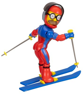 The Simpsons Stupid Sexy Flanders de 5 Pulgadas con Bastones de esquí y esquís