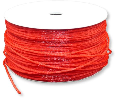 DEWEPRO Cordon de maçon 100 m - Rouge - Diamètre : 1,7 mm - Indéchirable et résistant aux intempéries - Ficelle en polyéthylène pour la construction, le jardin et l'artisanat