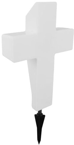 YARNOW Lumières Solaires De Cimetière Plastique Forme De Croix Éclairage Étanche Et Avec Installation Facile Pour Décorations De