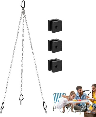 Tripod Grill - Cocina Trípode Campfire, Cocina Estante del Horno Holandés | Almacenamiento fácil, Extraíble, Altura Ajustable Multifunción Aluminio Aleación Bandeja de Camping, Barbacoa Para Cocinero